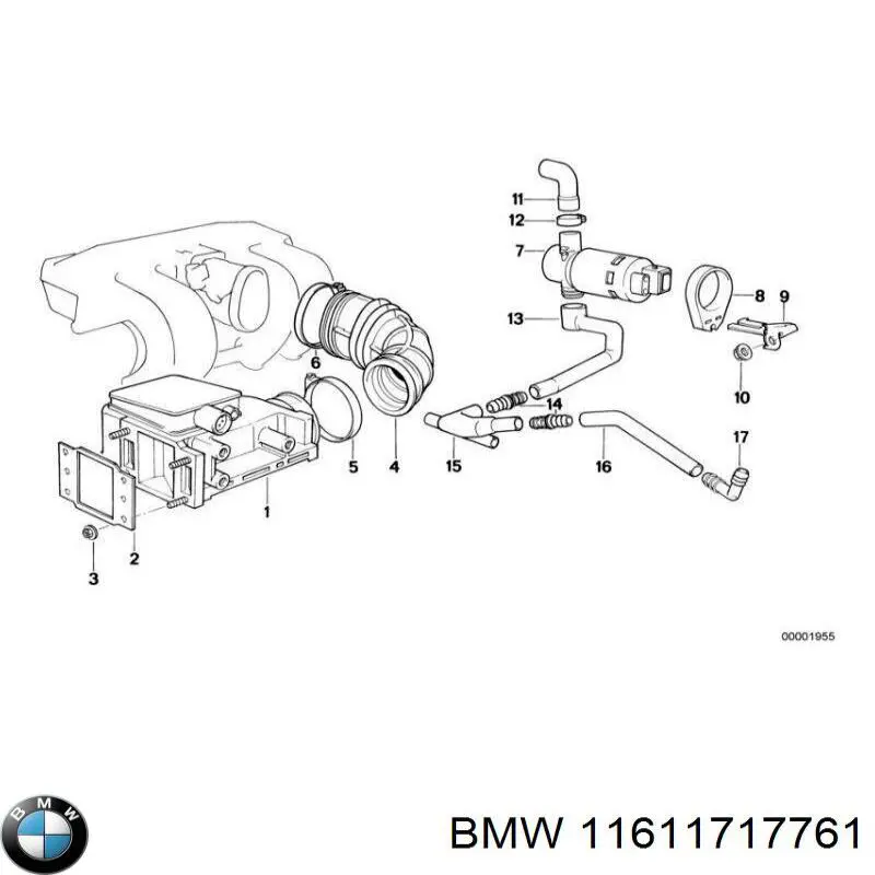 Прокладка впускного колектора BMW 11611717761 ціна, від 8.85 USD