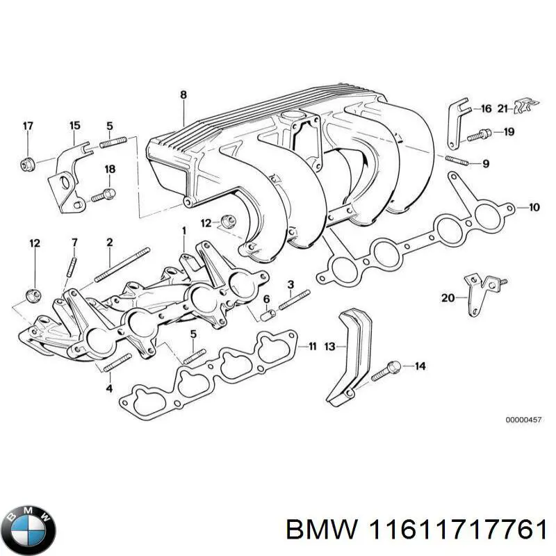 Купити 11611717761 BMW Прокладка впускного колектора