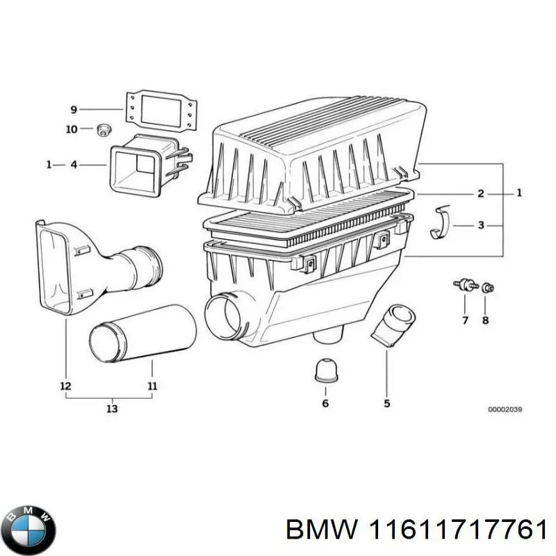 11611717761 BMW прокладка адаптера маслянного фільтра