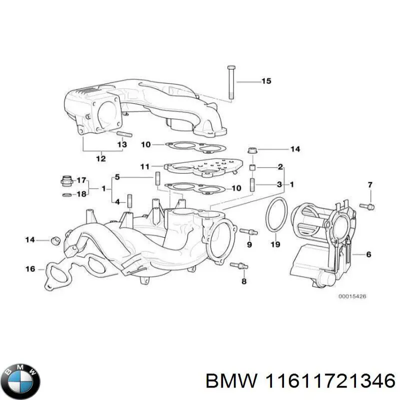 Купити 11611721346 BMW Прокладка впускного колектора