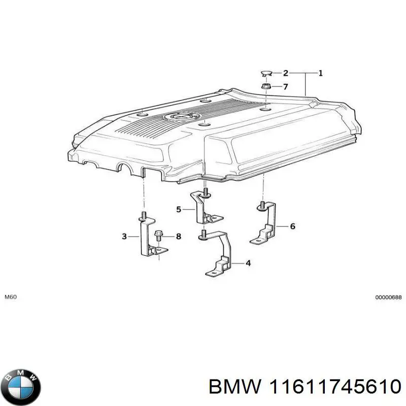 11611745610 BMW Екран двигуна