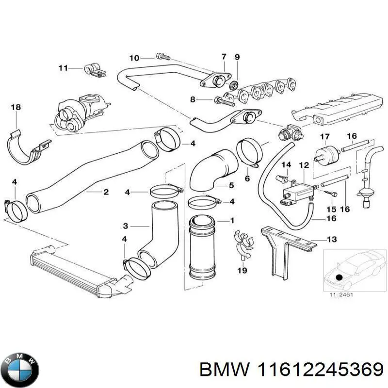 Купити 11612245369 BMW Шланг/патрубок интеркуллера