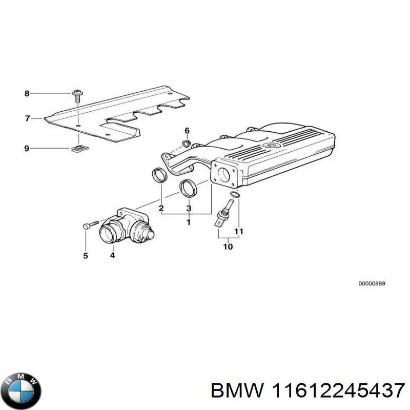 2245437 BMW Колектор впускний