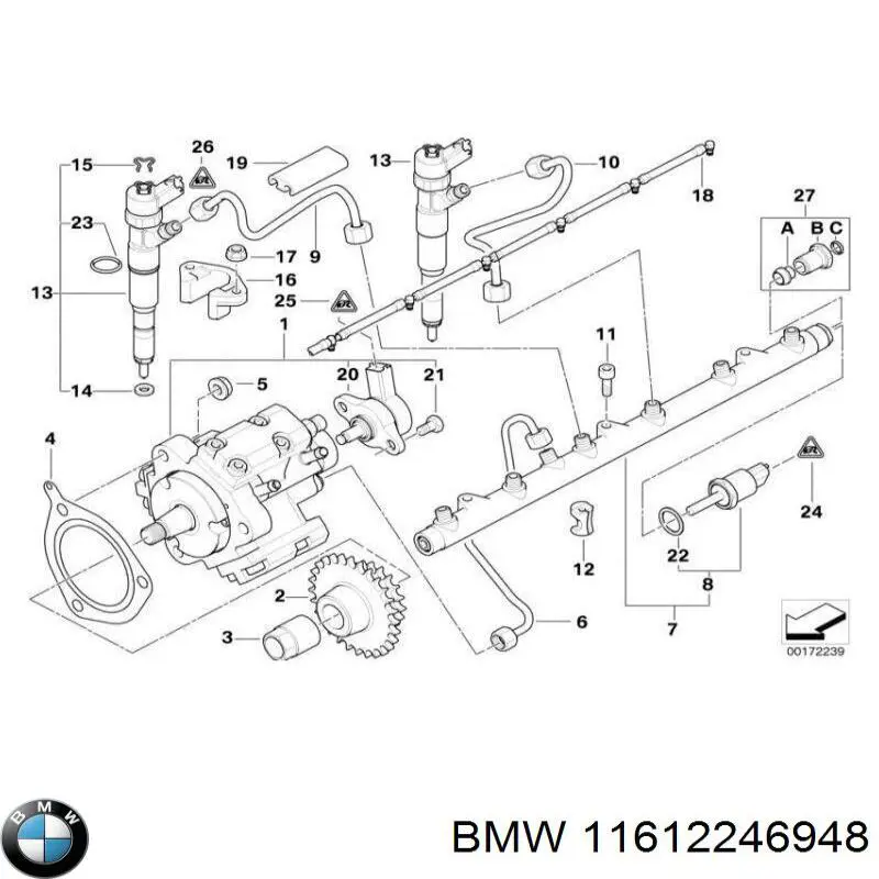 Прокладка колектору впуск BMW 11612246948