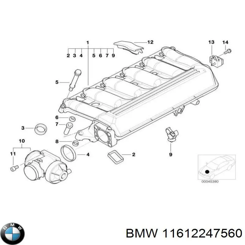 Молдинг заднього скла BMW 11612247560 ціна, від 24.06 USD