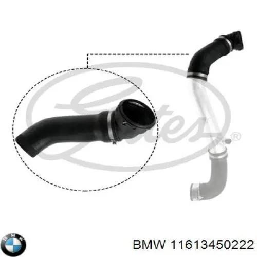 11613450222 BMW Трубка, що нагнітається ліва