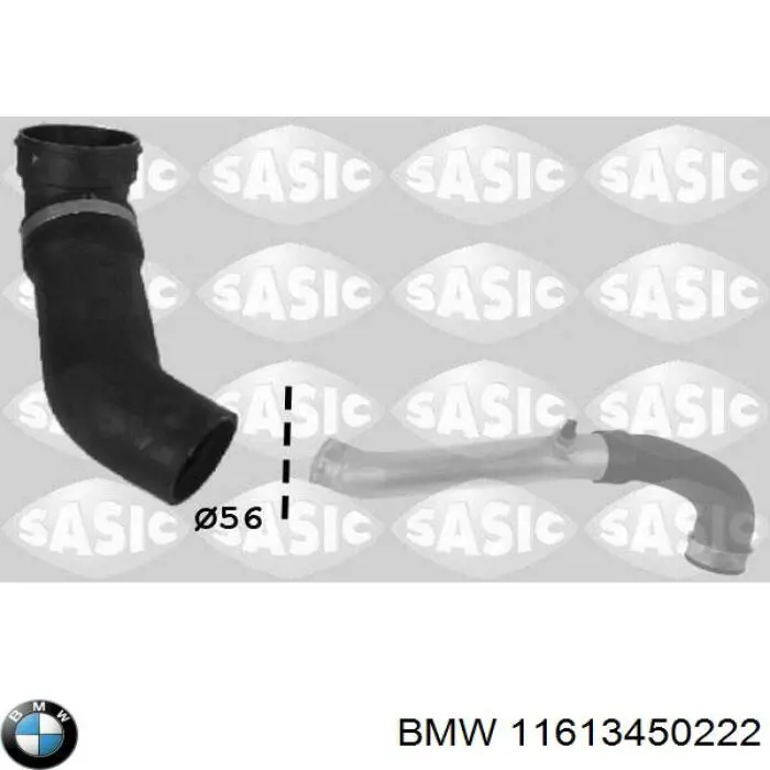 Купити 11613450222 BMW Шланг/патрубок інтеркулера, лівий