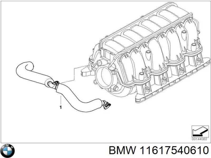 Купити 11617540610 BMW Шланг для видалення повітря
