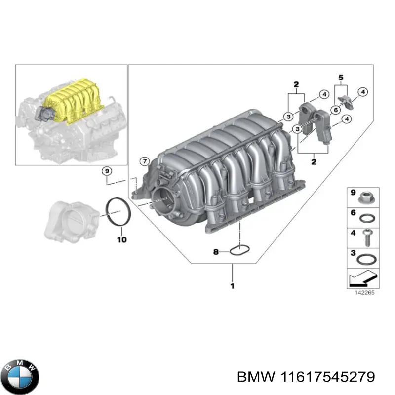 Гайка випускного колектора BMW 11617545279 ціна, від 1.21 USD