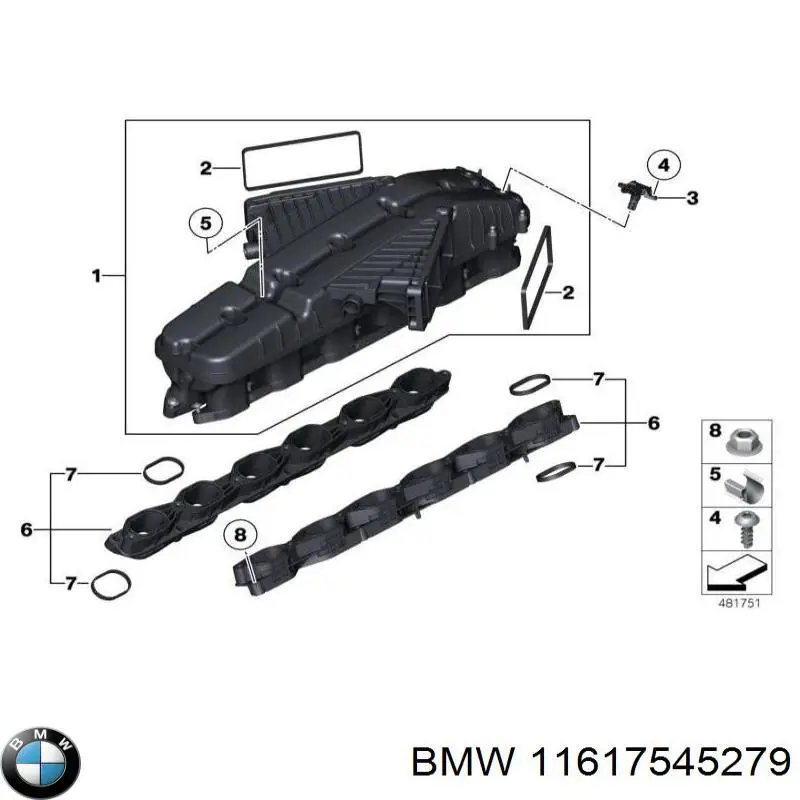 11617545279 BMW Гайка випускного колектора