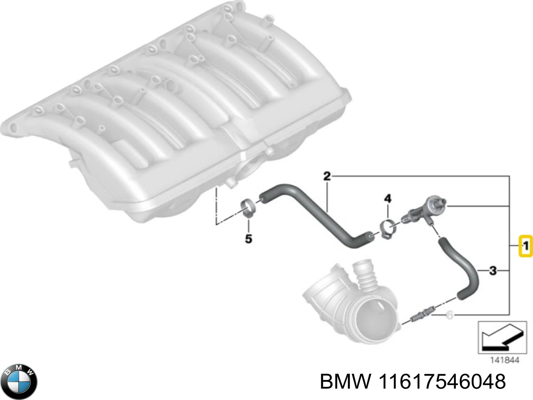 Клапан картерних газів BMW 11617546048 ціна, від 25.35 USD