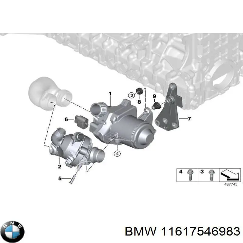 11617546983 BMW Прокладка впускного колектора