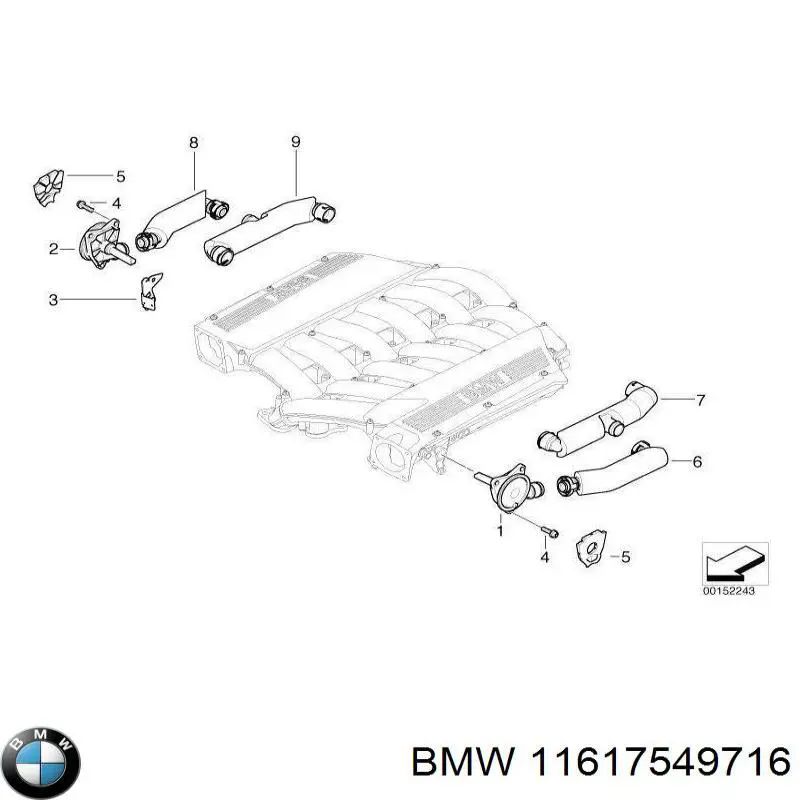 11617549716 BMW клапан egr, рециркуляції газів