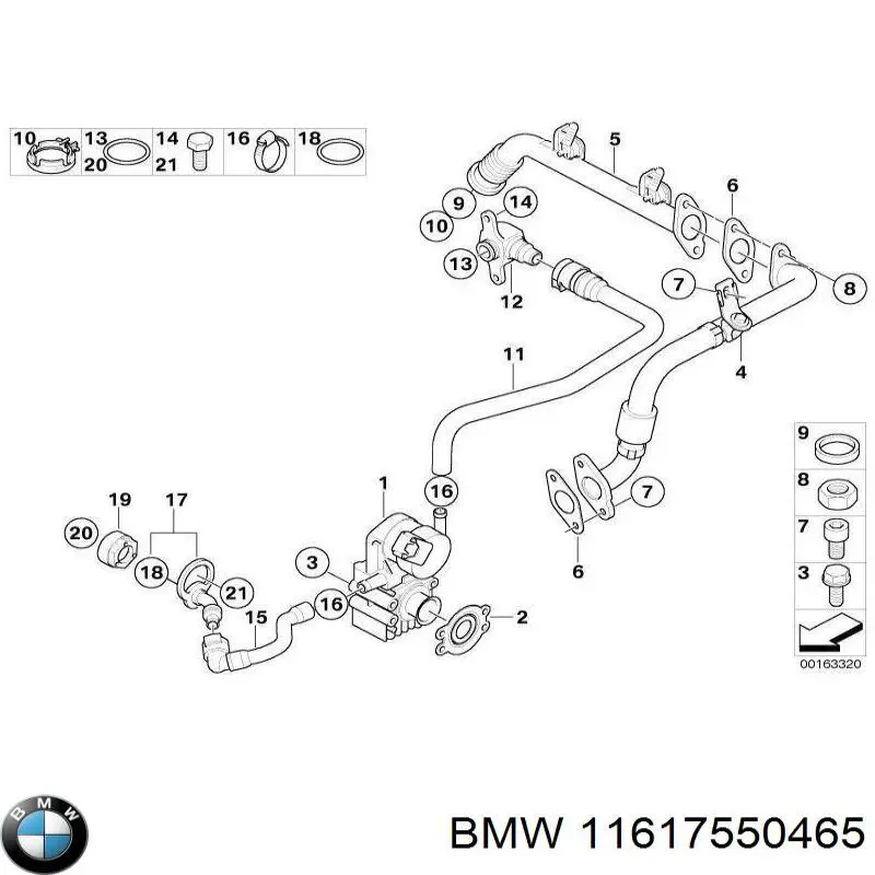11617550465 BMW Кільце приймальної труби глушника