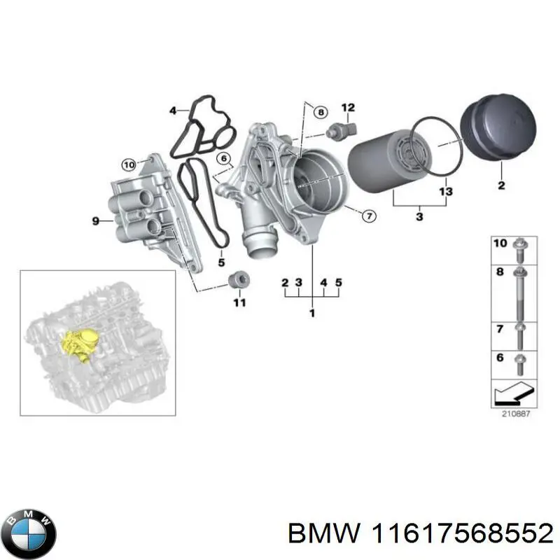 Купити 11617568552 BMW Пробка піддона двигуна