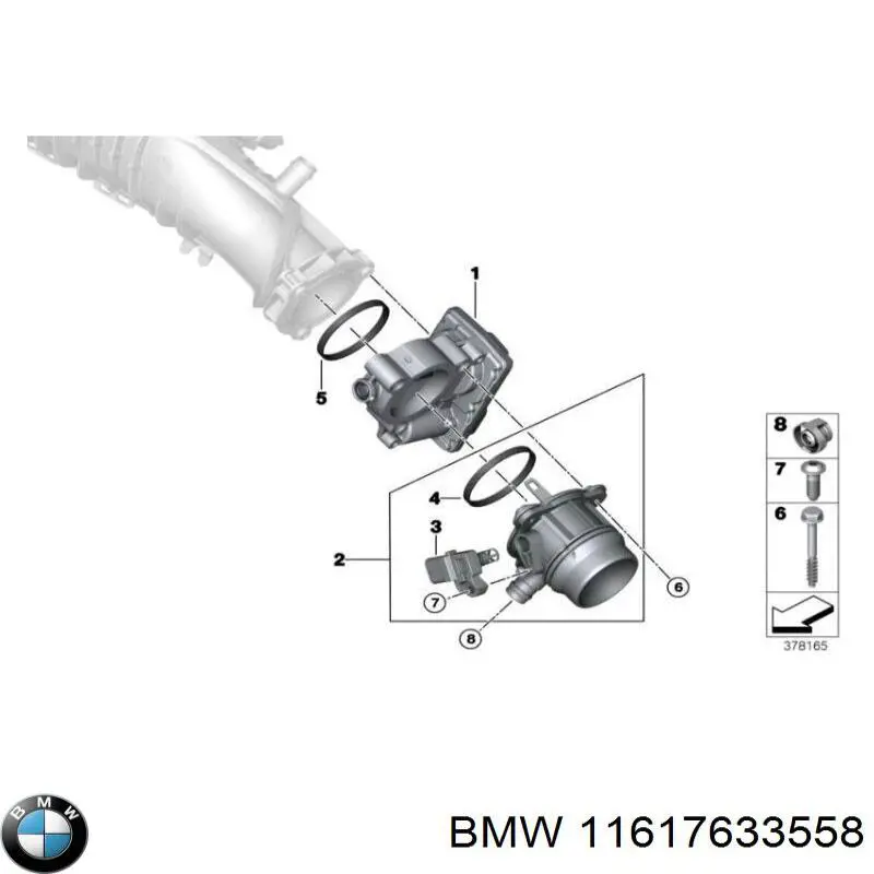 Прокладка дросельної заслінки на BMW X5 (G05, F95)