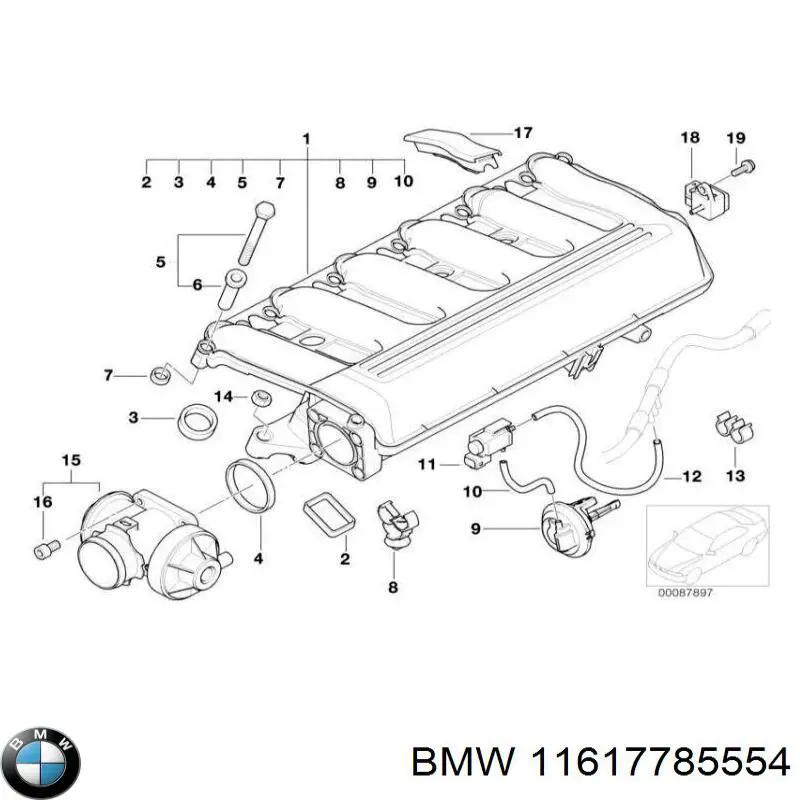 7785554 BMW Колектор впускний