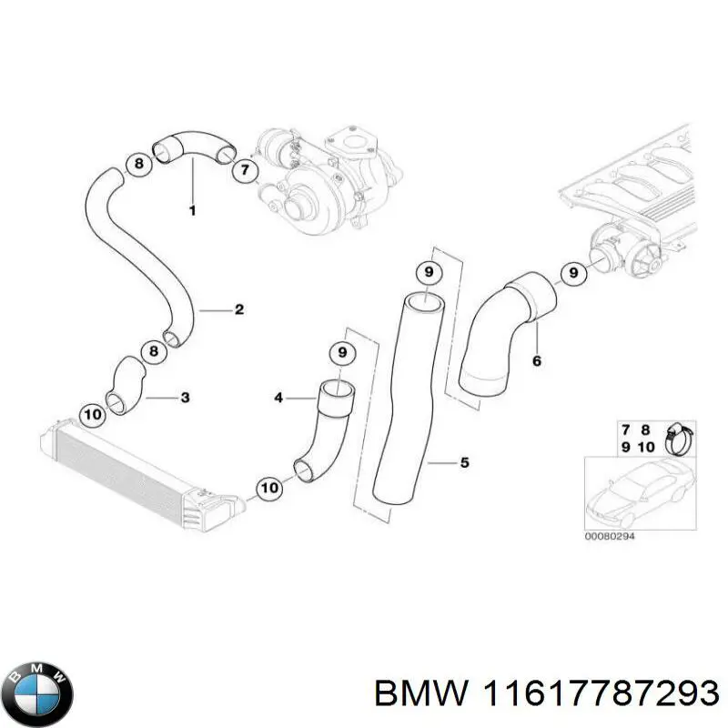 Купити 11617787293 BMW Шланг ГПК, високого тиску рейки керма