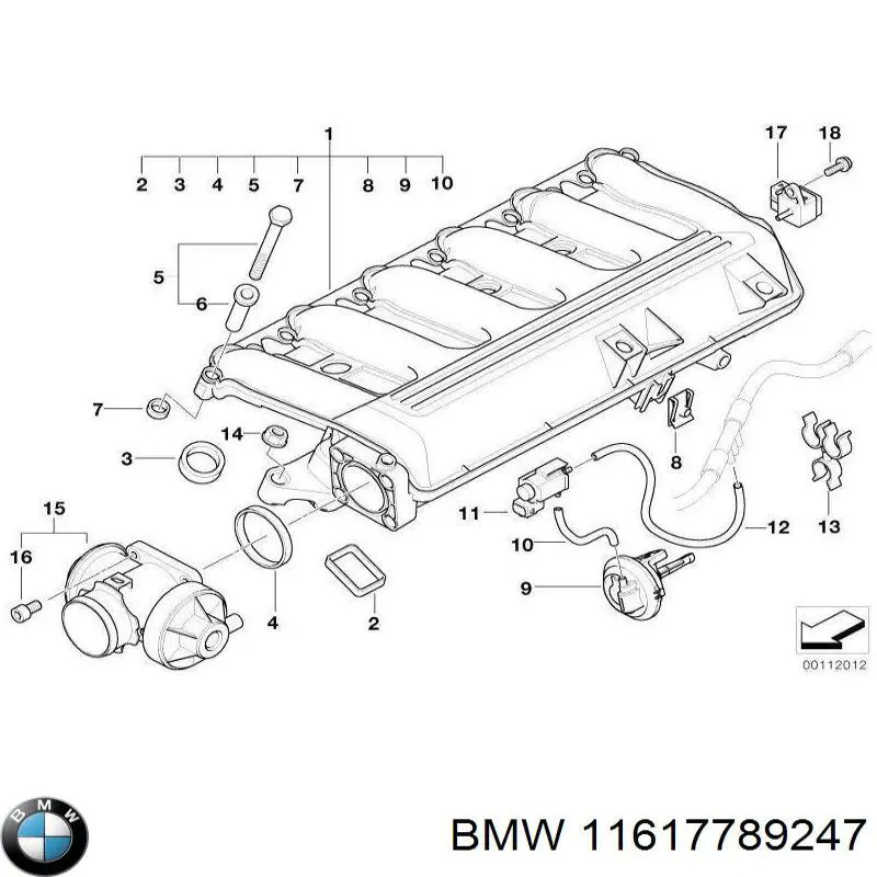 11617800581 BMW Колектор впускний
