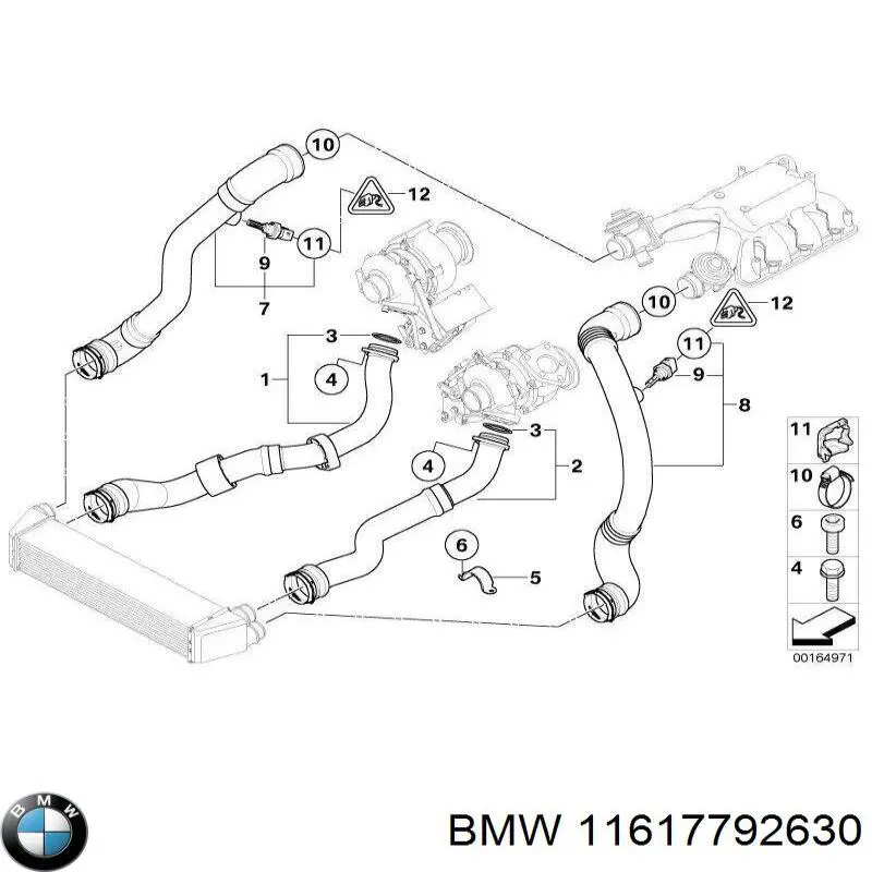 Шланг/патрубок интеркуллера BMW 11617792630 ціна, від 20.03 USD