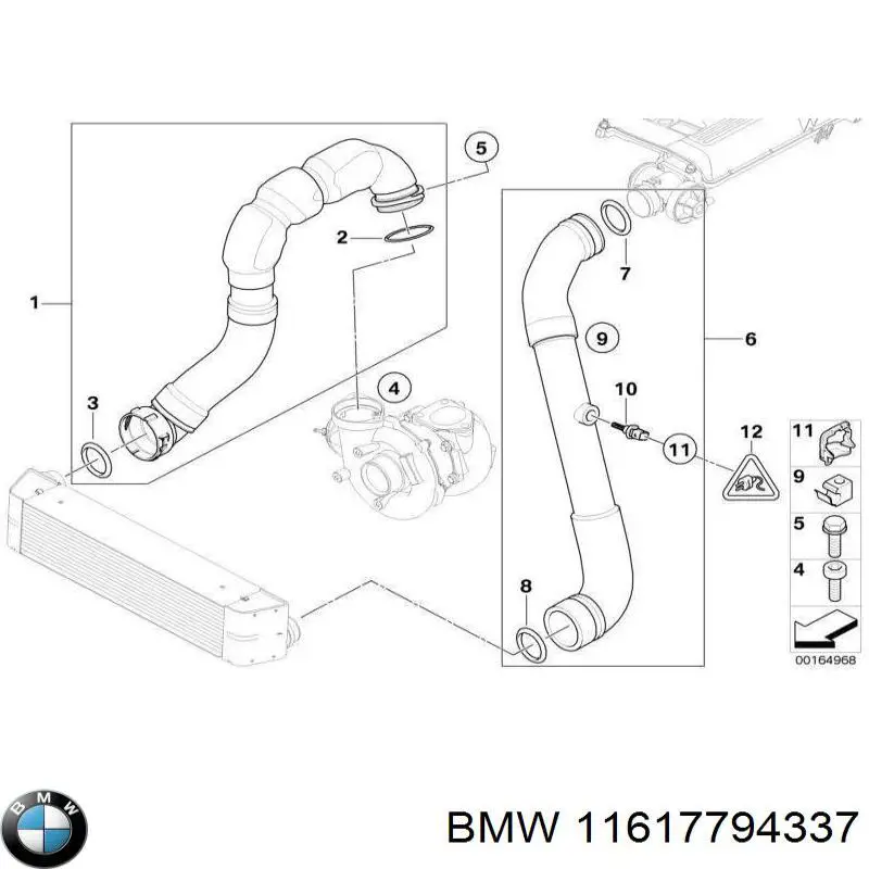Трубка, що нагнітається BMW 11617794337 ціна, від 46.44 USD