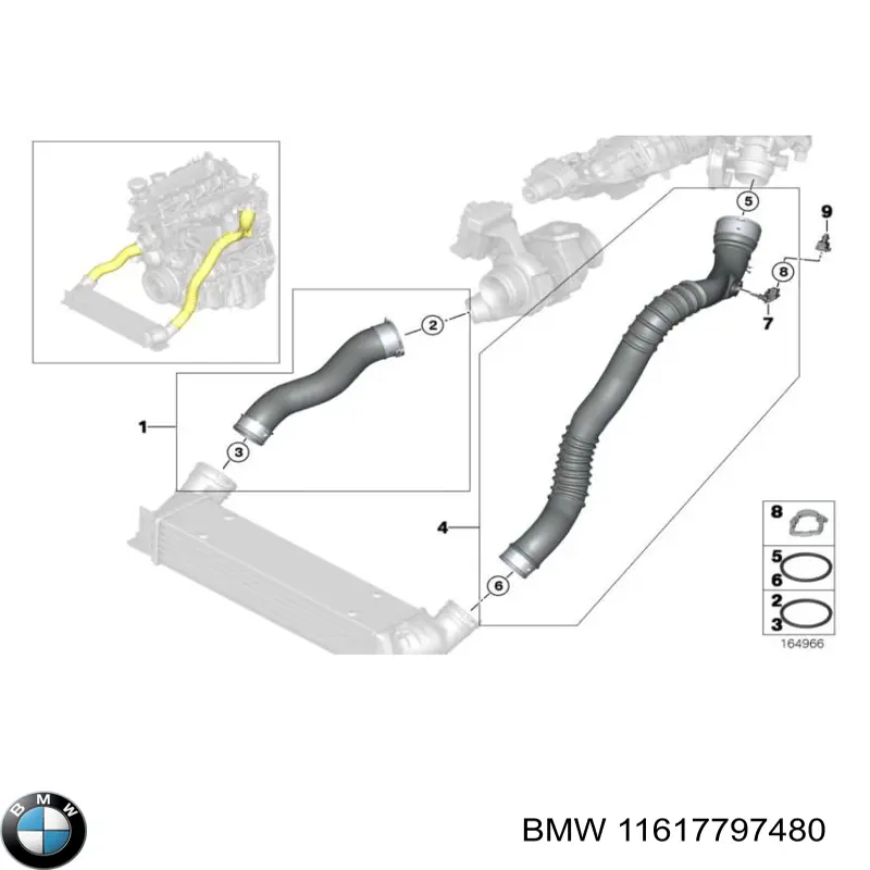 Шланг/патрубок интеркуллера Bugiad 81697 ціна, від 45.36 USD
