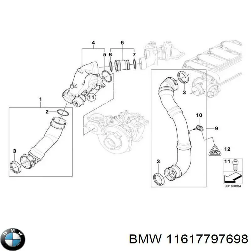 Шланг/патрубок интеркуллера BMW 11617797698 ціна, від 42.64 USD