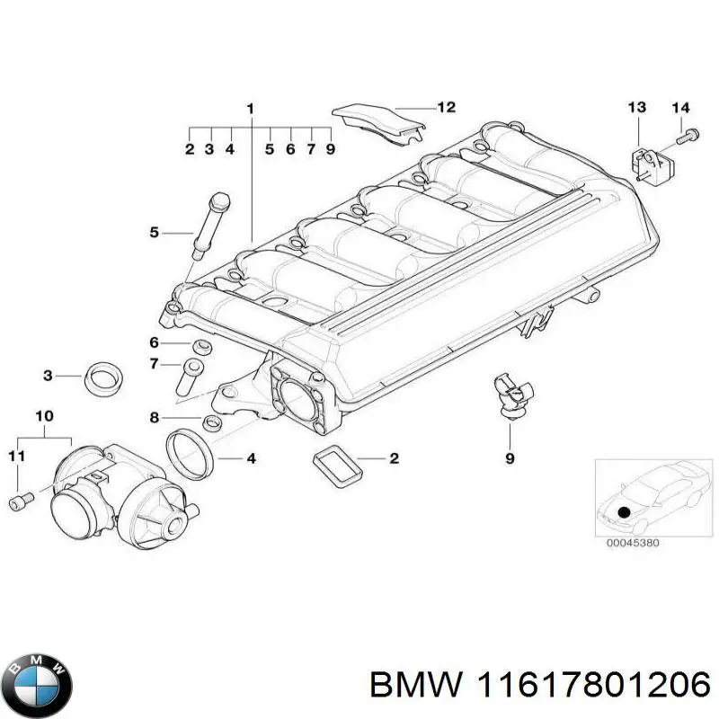 11617788342 BMW Прокладка турбіни, гнучка вставка