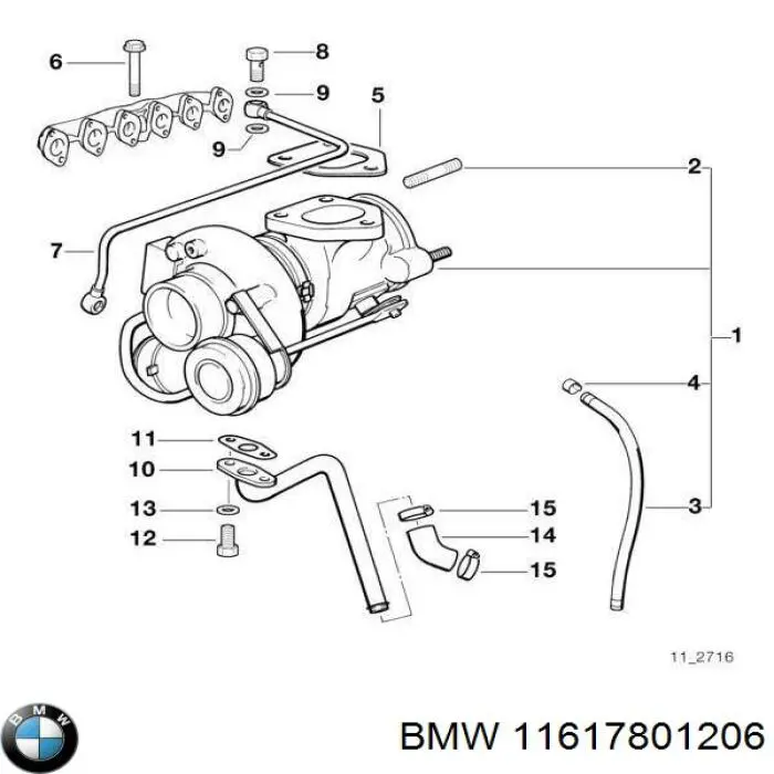 Купити 11617788342 BMW Прокладка турбіни, гнучка вставка