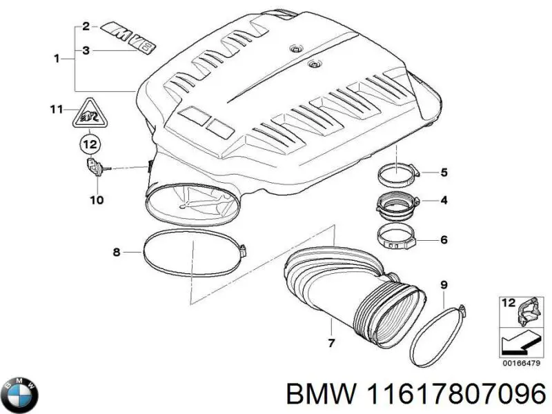 Купити 11617807096 BMW Замок капота