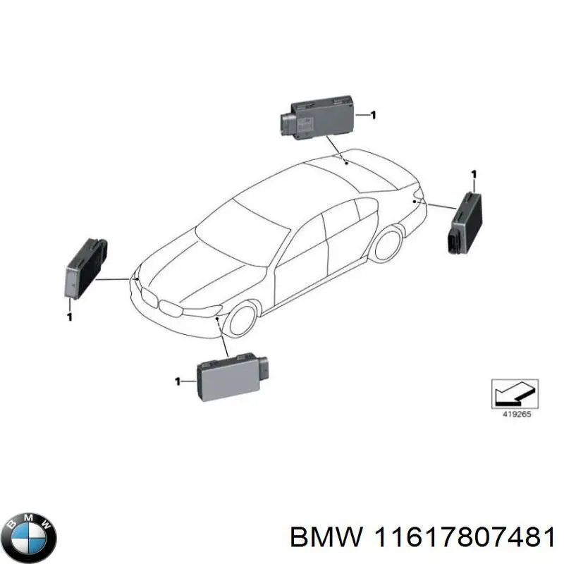 11617807481 BMW Шланг гальмівний задній, правий