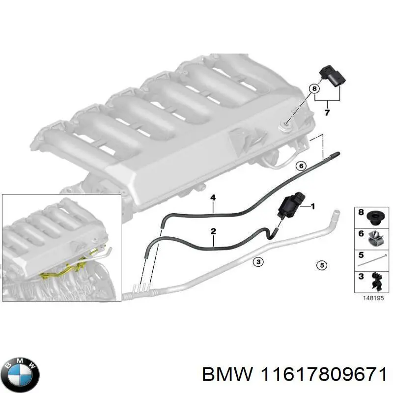 Колектор впускний BMW 11617809671 ціна, від 101.35 USD