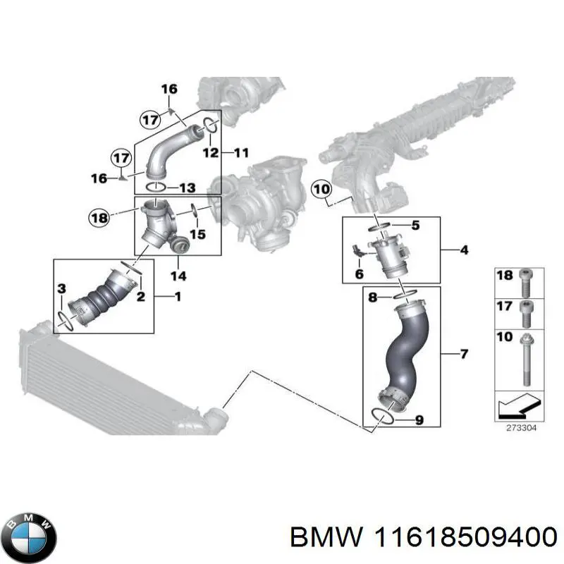 11618509400 BMW прокладка впускного колектора