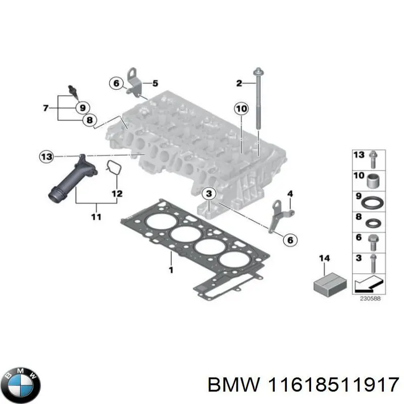 Прокладка впускного колектора на BMW 3  E92