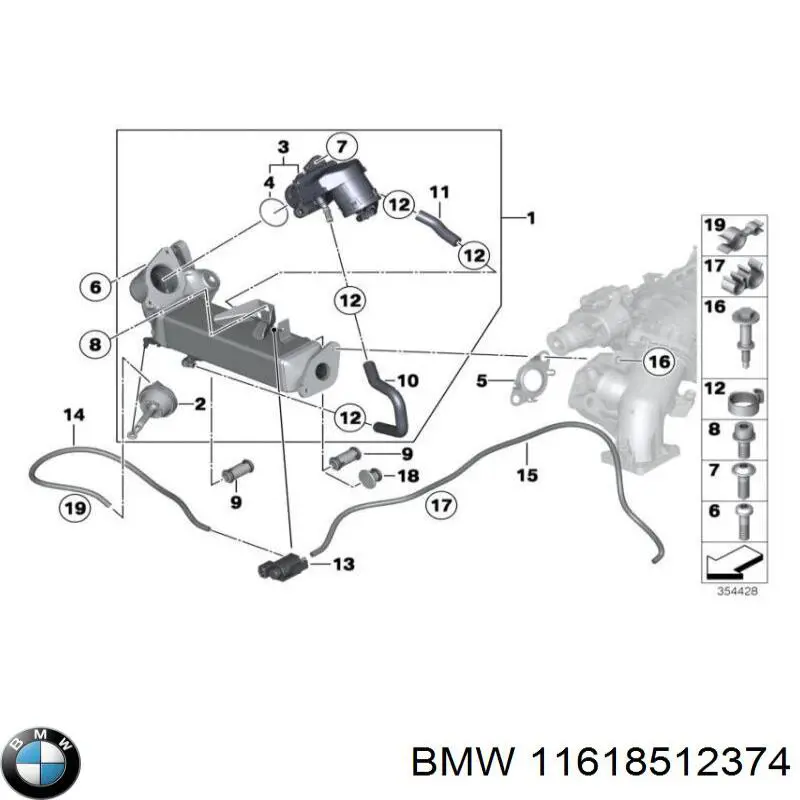 Прокладка впускного колектора BMW 11618512374 ціна, від 3.67 USD