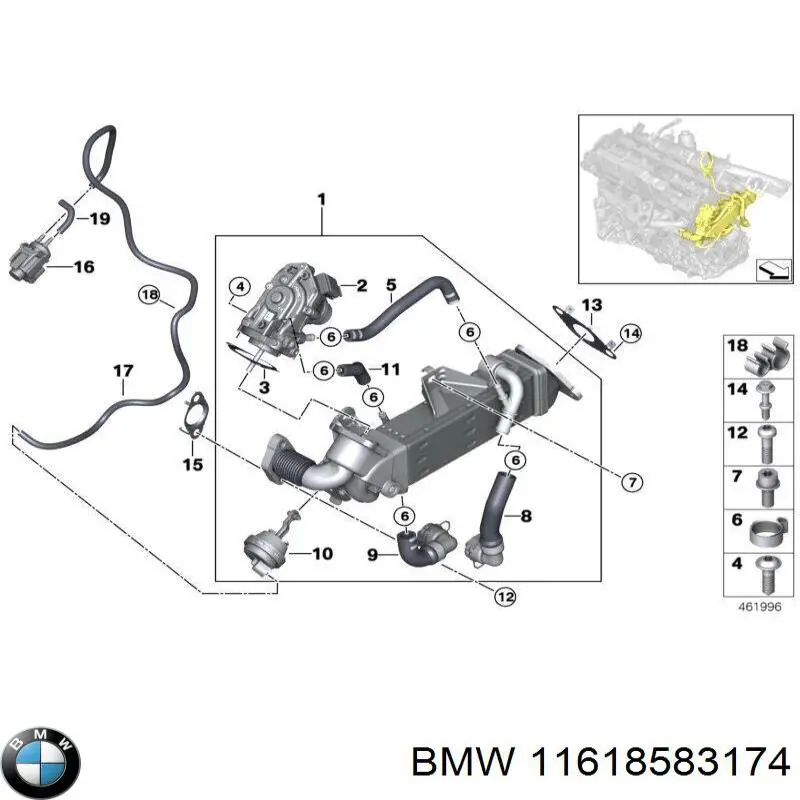 11618583174 BMW Прокладка кронштейна маслянного фільтра