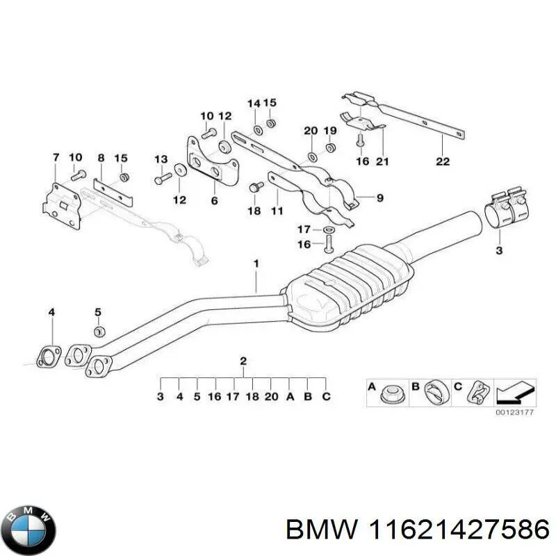 Болт (шпилька) випускного колектора BMW 11621427586 ціна, від 15.78 USD