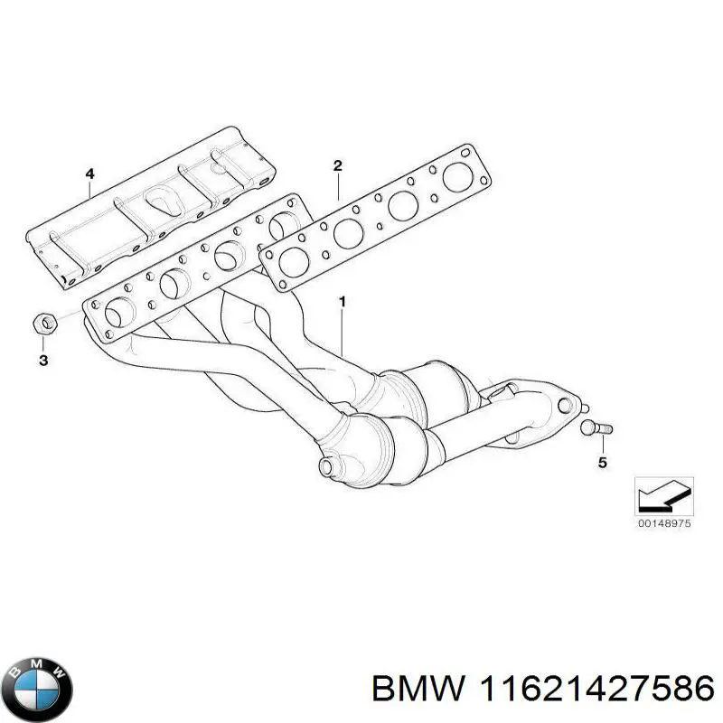 Болт / шпилька випускного колектора BMW 11621427586