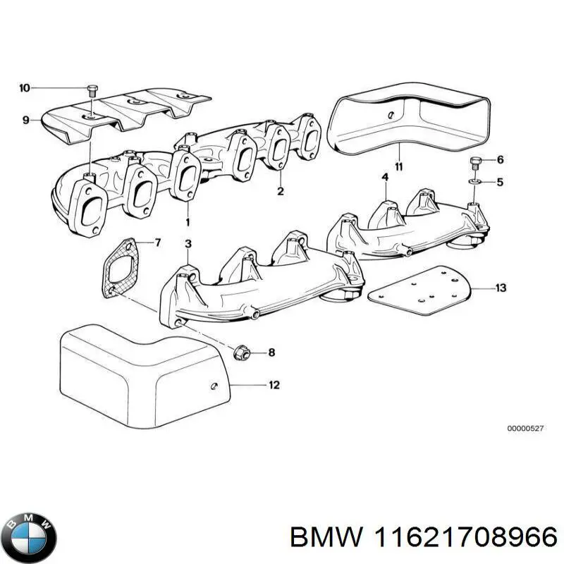 Прокладка випускного колектора BMW 11621708966 ціна, від 3.65 USD
