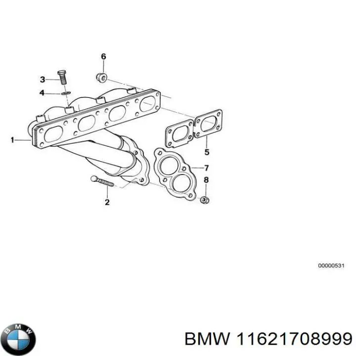Купити 11621708999 BMW Шпилька випускного колектора
