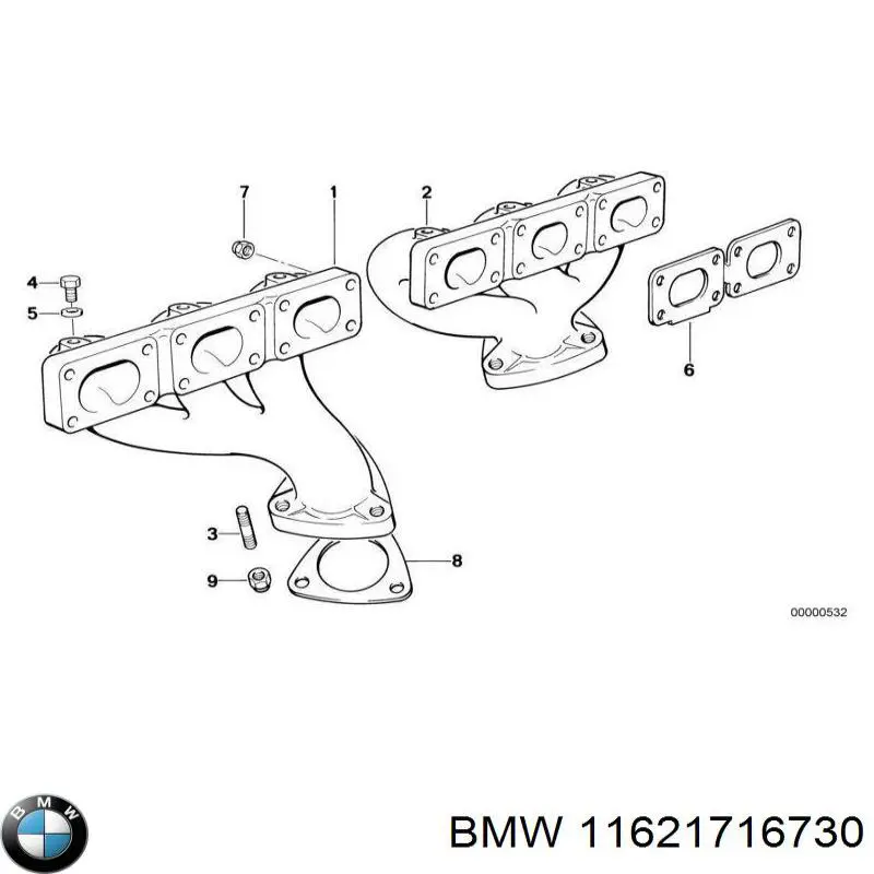 Колектор випускний передній BMW 11621716730 ціна, від 83.06 USD