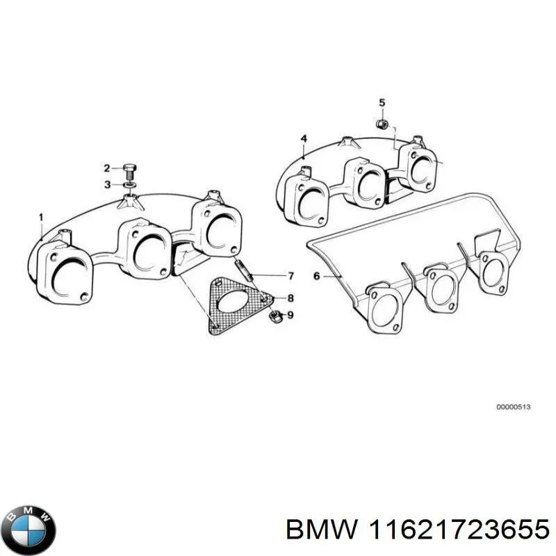 11621723655 BMW прокладка випускного колектора