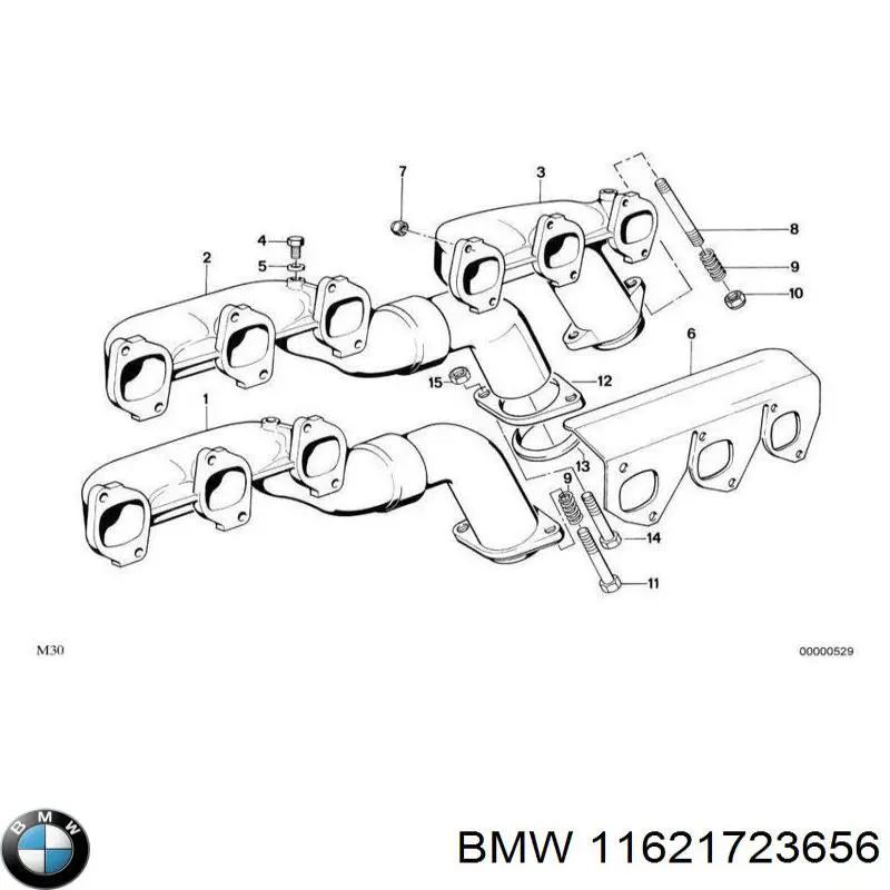 11621723656 BMW прокладка випускного колектора