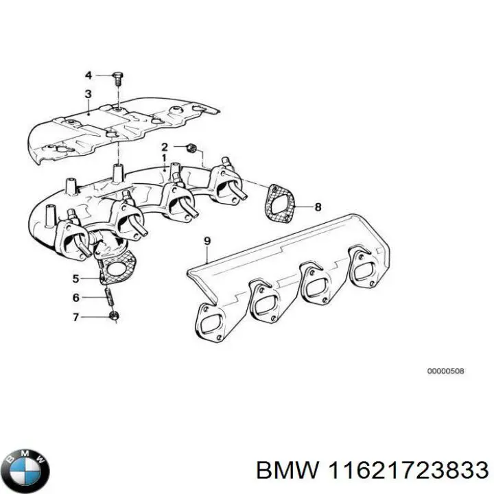 11621723833 BMW прокладка випускного колектора