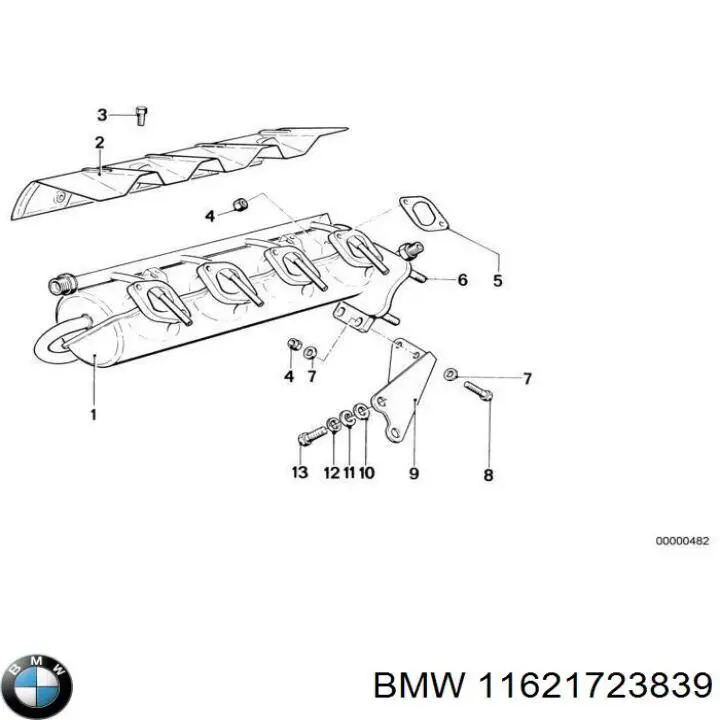 11621723839 BMW прокладка випускного колектора