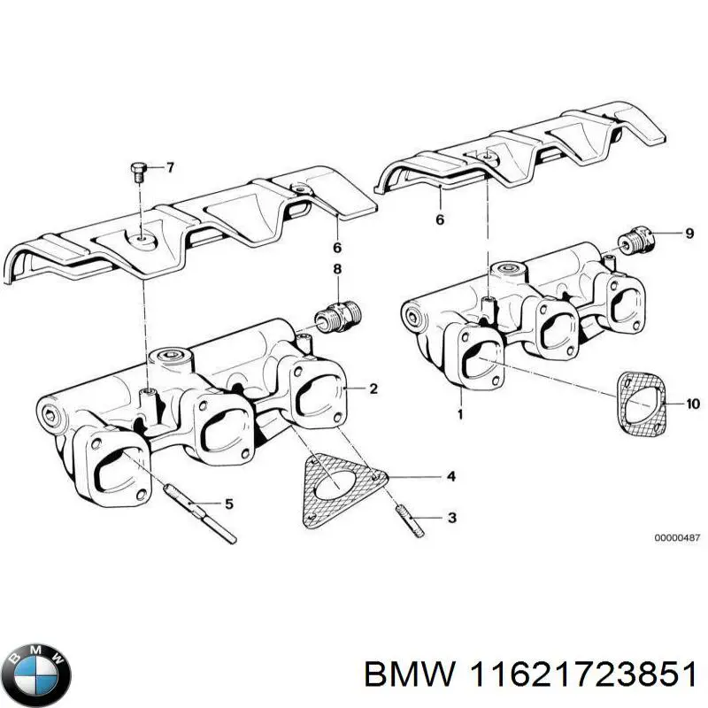 11621723851 BMW прокладка випускного колектора