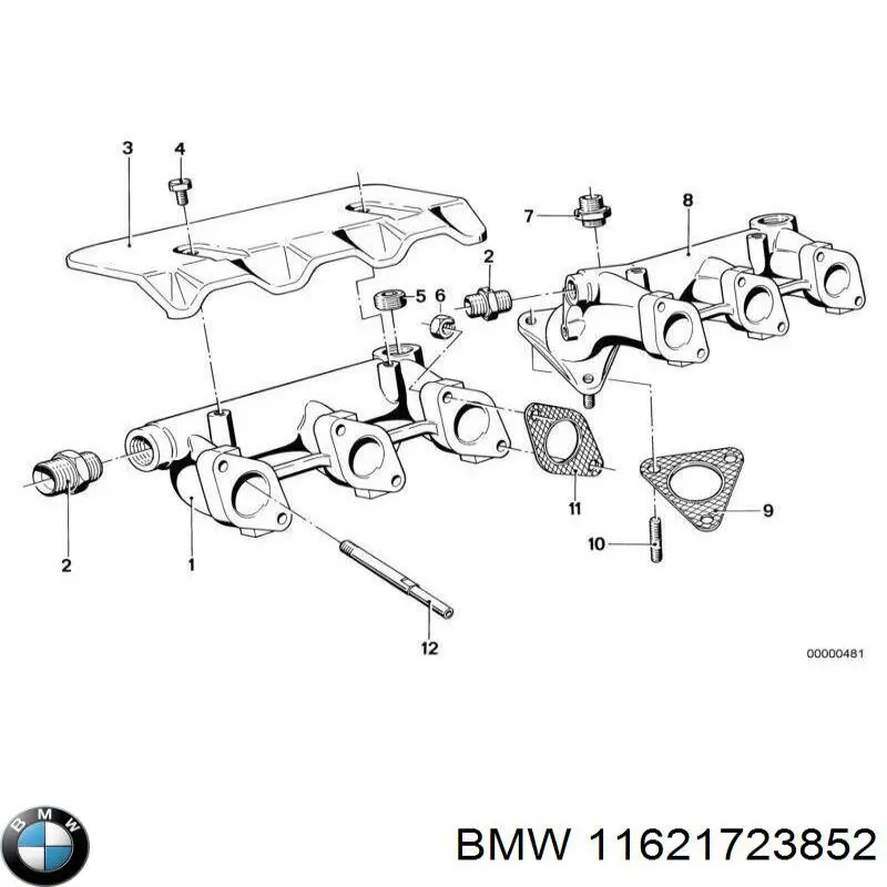 Прокладка випускного колектора 11621723852 BMW