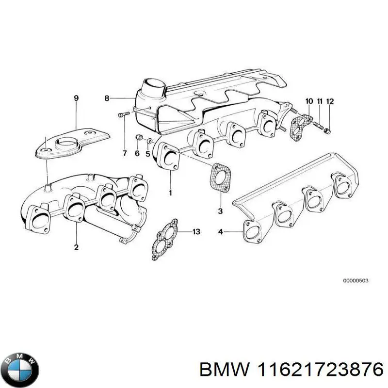 Прокладка випускного колектора BMW 11621723876 ціна, від 18.33 USD