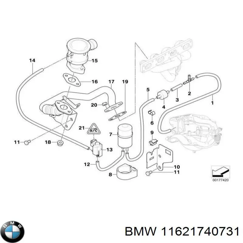 Колектор випускний задній BMW 11621740731 ціна, від 22.22 USD