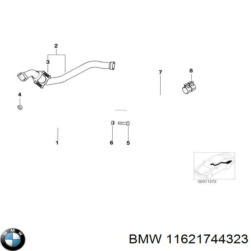 Купити 11621744323 BMW Гайка кріплення приймальної труби глушника (штанів)